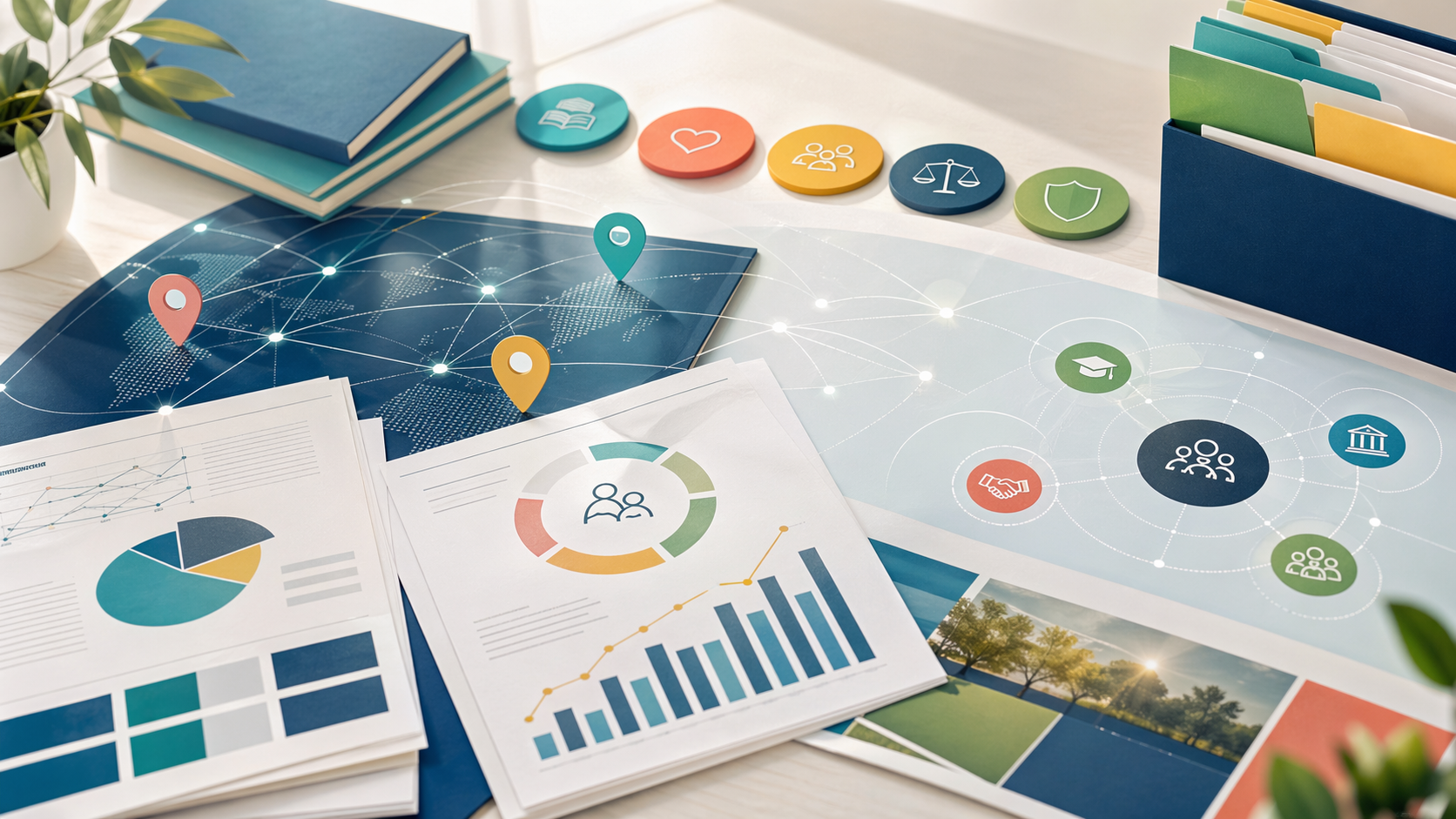 GOSET impact report materials, resource guides, and partnership documents organized for funder review